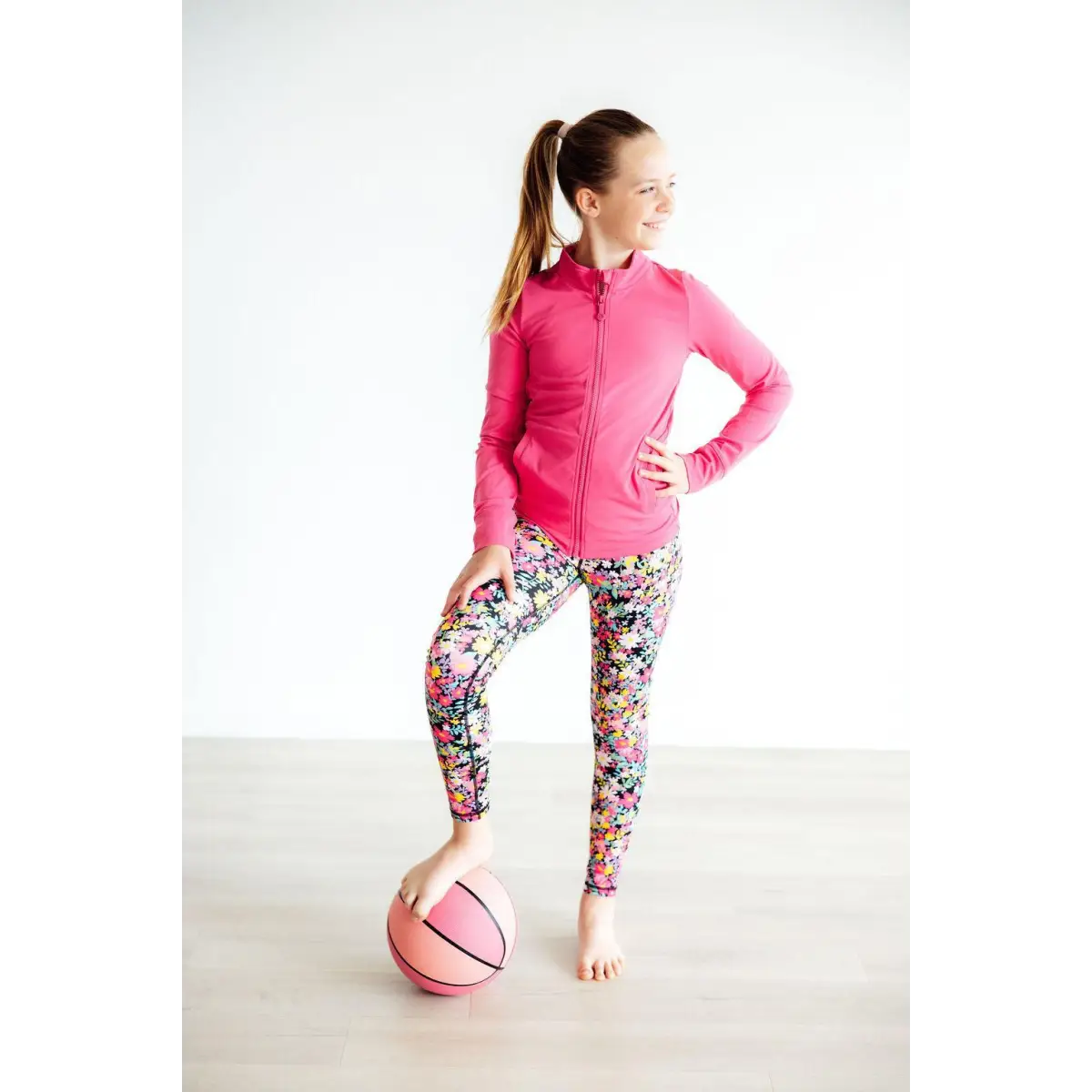 Flexible Floral Activewear Kids Leggings - Mila & Rose ®