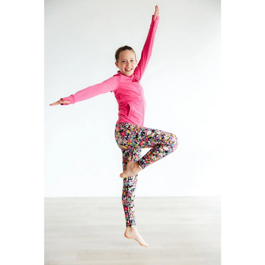 Flexible Floral Activewear Kids Leggings - Mila & Rose ®