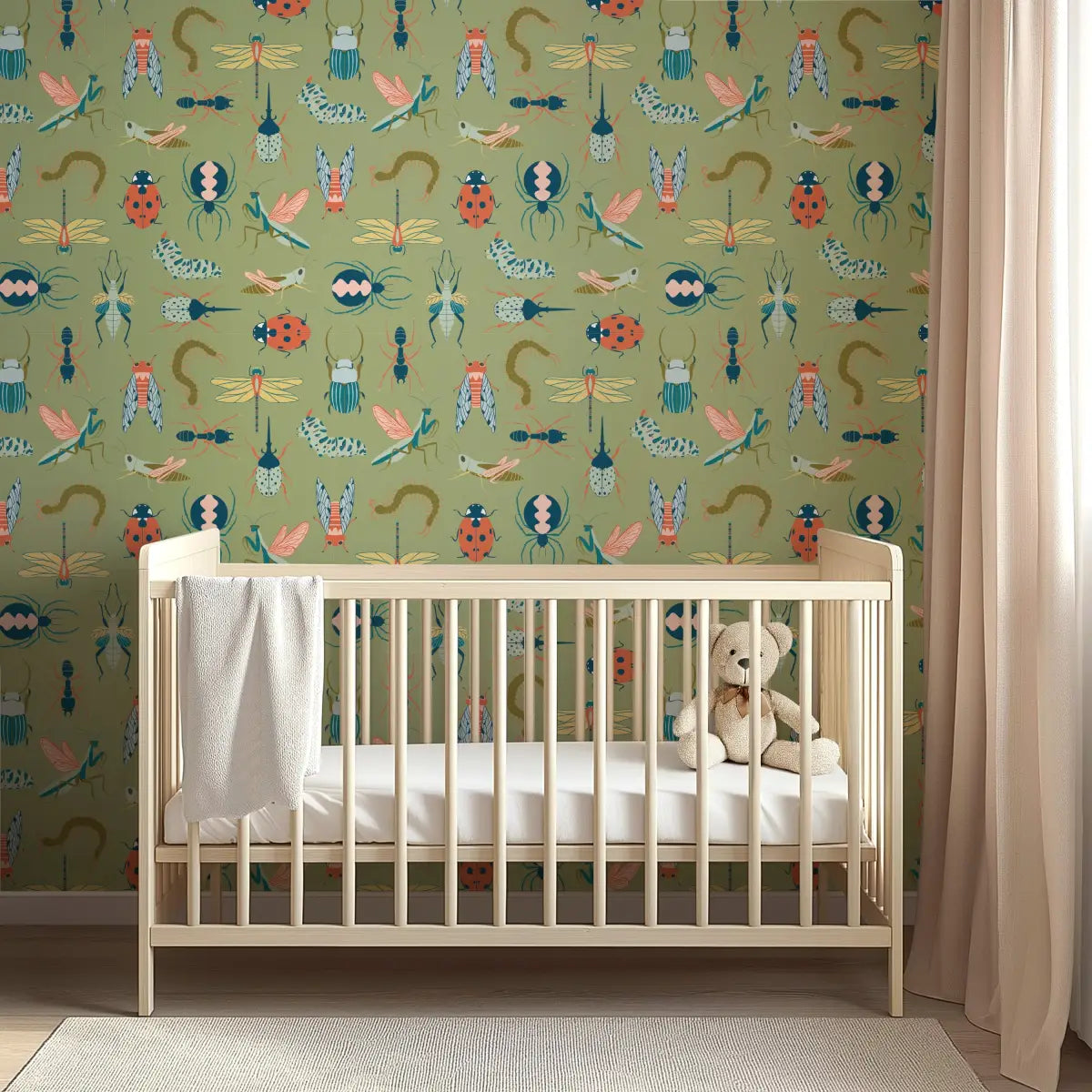 Flick Wallpaper - Insects Bugs - by Kristi Vargo - Loomwell Home Goods