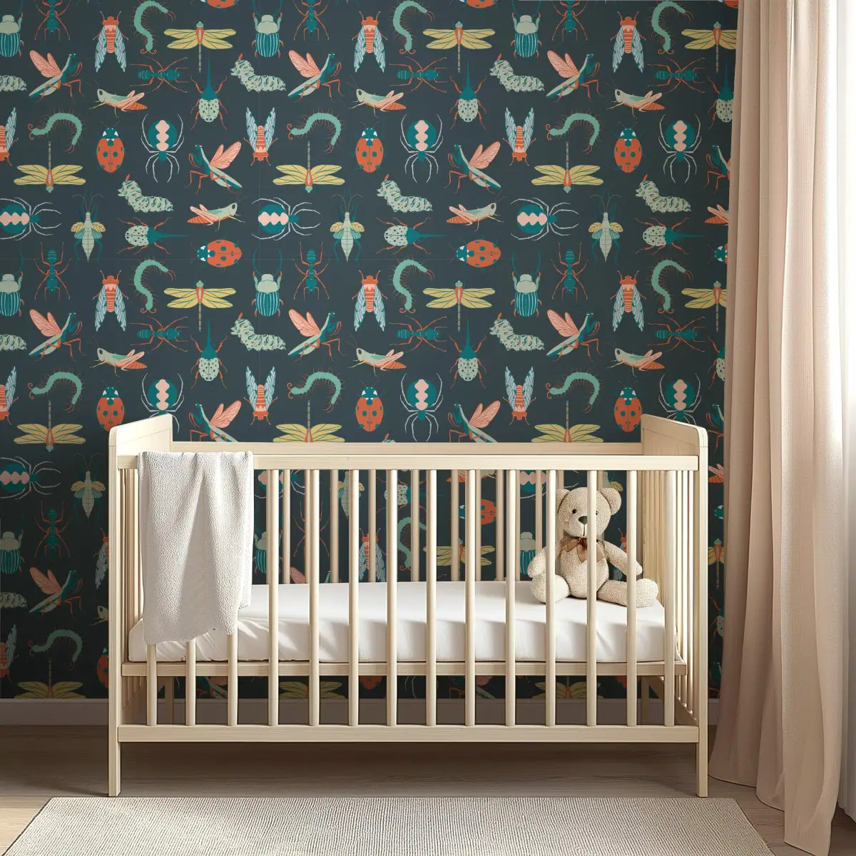 Flick Wallpaper - Insects Bugs - by Kristi Vargo - Loomwell Home Goods