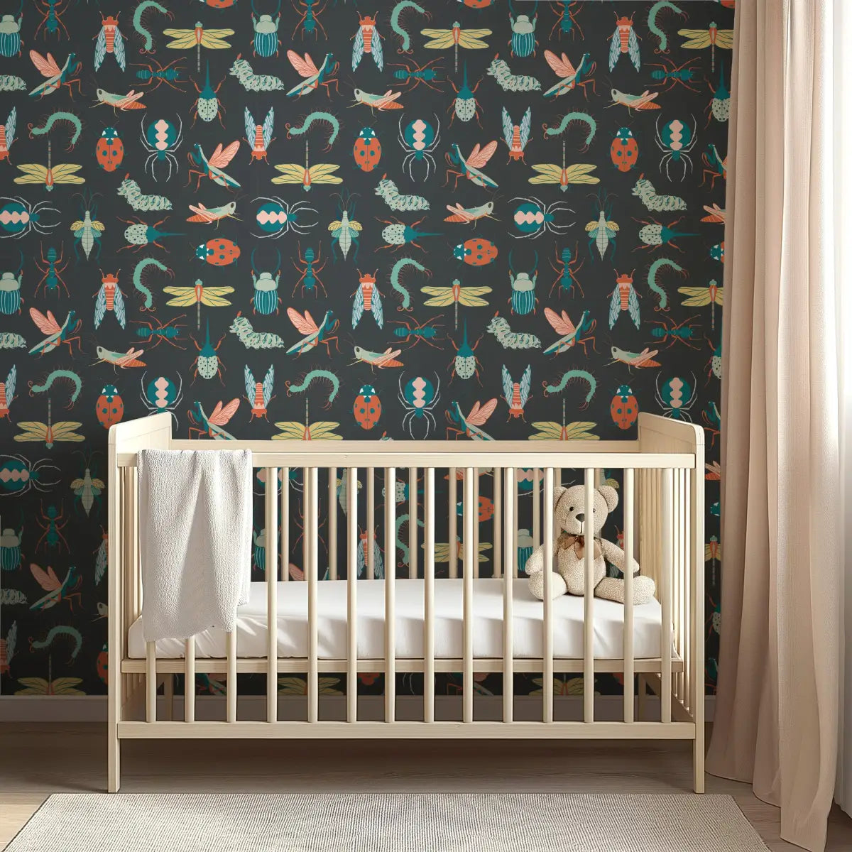 Flick Wallpaper - Insects Bugs - by Kristi Vargo - Loomwell Home Goods
