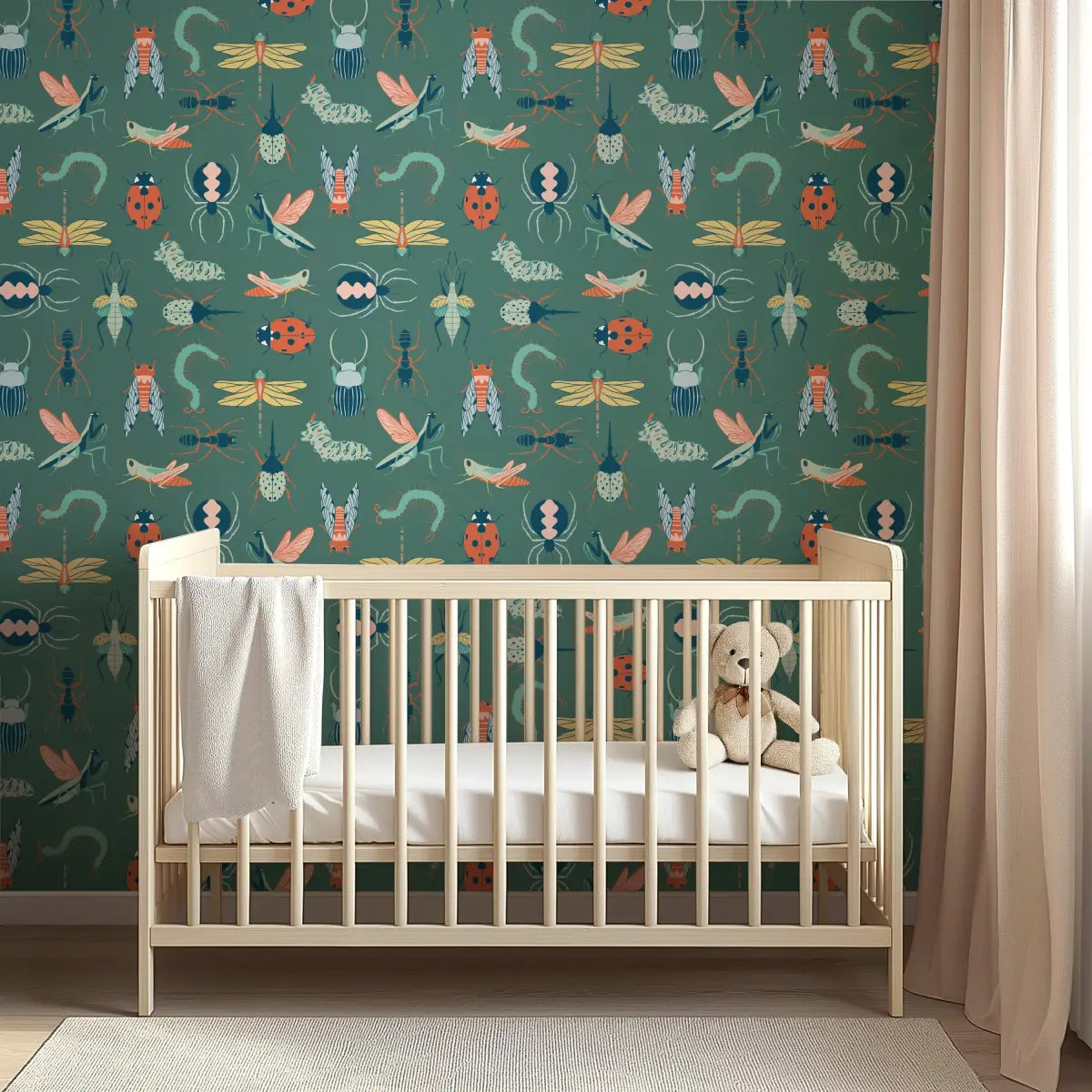 Flick Wallpaper - Insects Bugs - by Kristi Vargo - Loomwell Home Goods