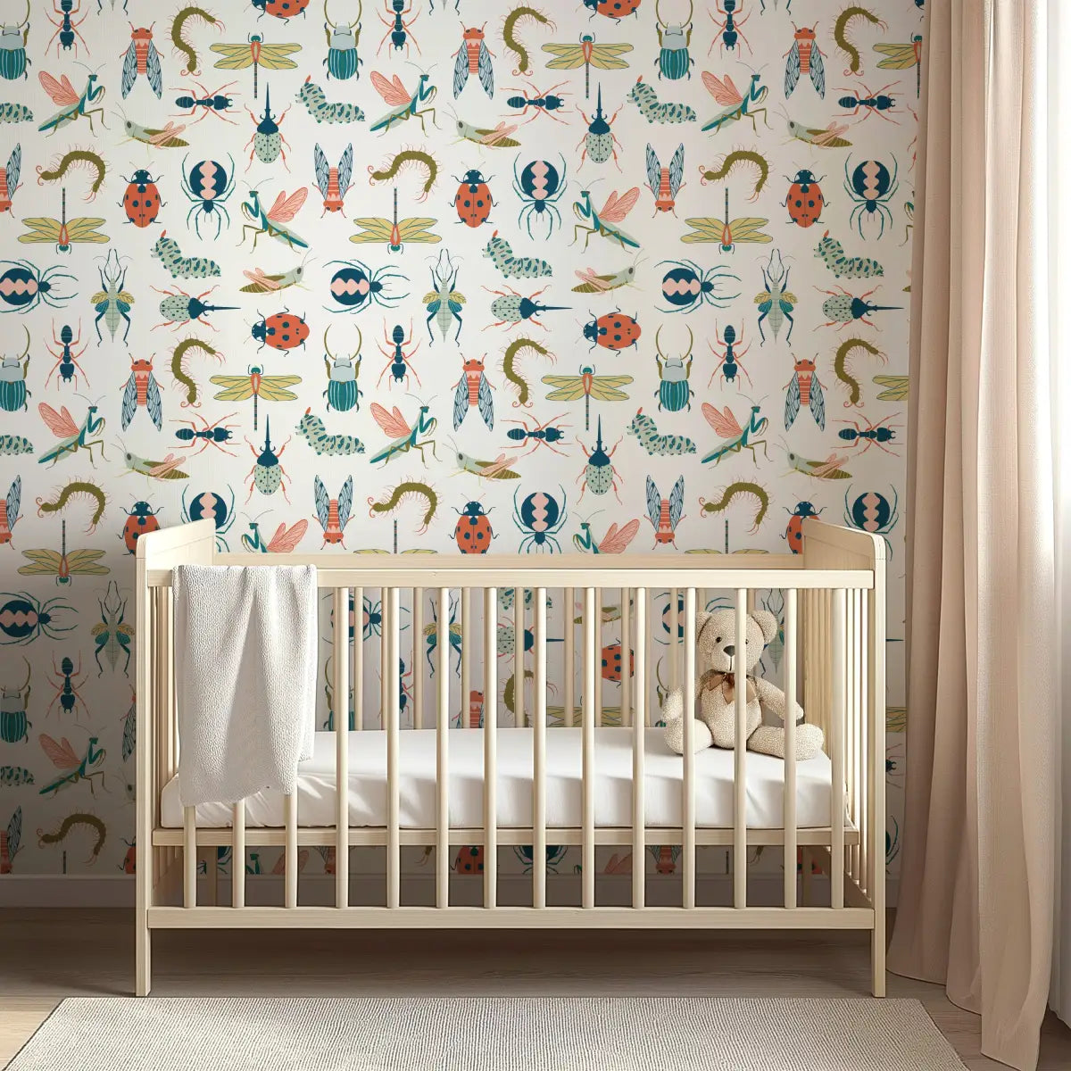 Flick Wallpaper - Insects Bugs - by Kristi Vargo - Loomwell Home Goods
