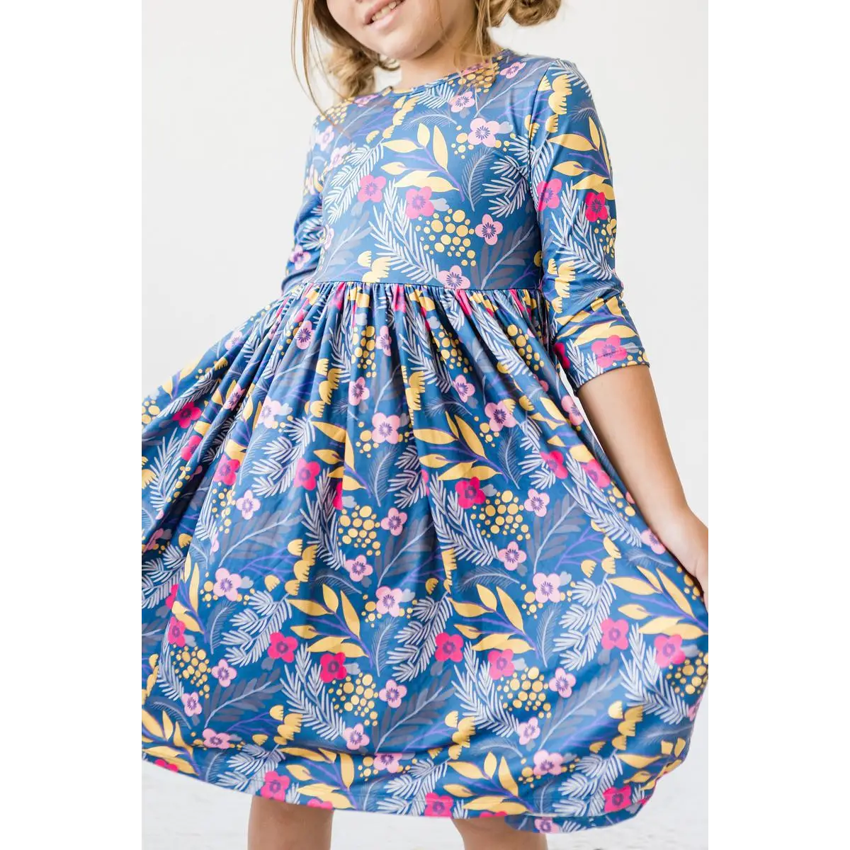 Pocket Twirl Dress - Flora - Blue Floral - 6-12M - Mila & Rose ®