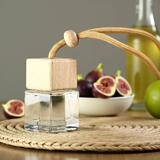 Car Freshener - Floral & Fig - Glass Bottle 8ml - Hanging String - Charmed Harvest