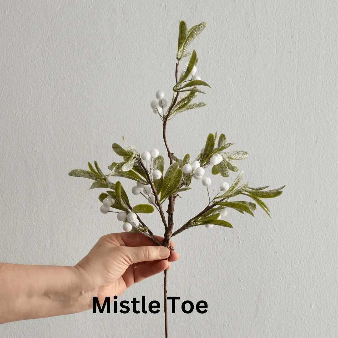 Floral Spray - Mistletoe or Rosemary - Frosted Mistletoe - Your Heart’s Content