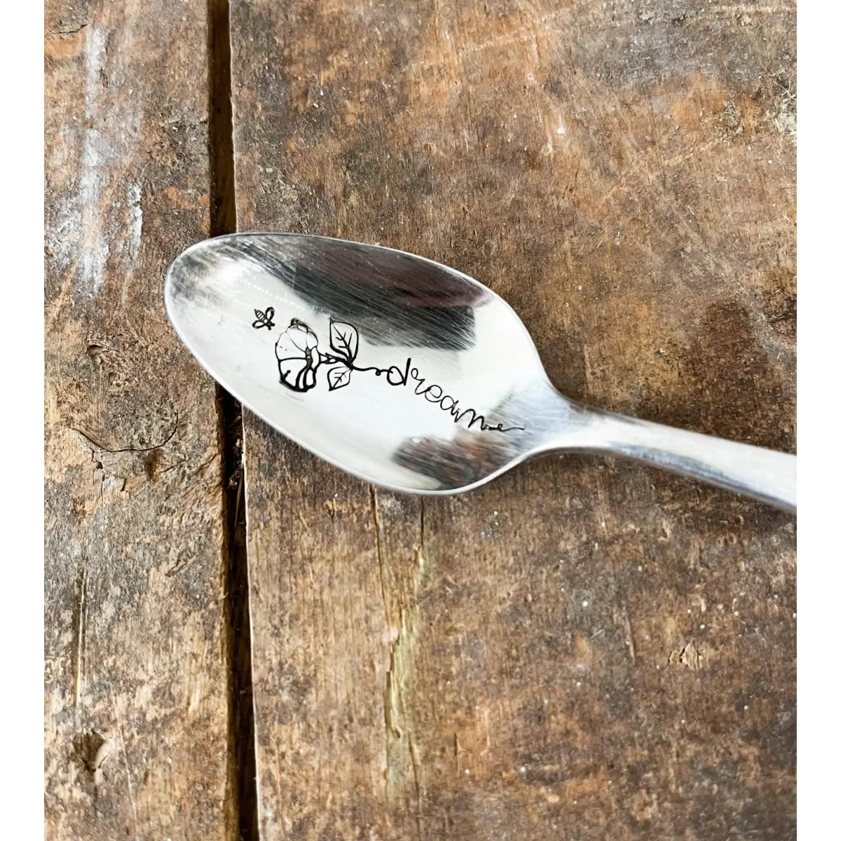 Floral Stem Inspiration - Vintage Stamped Spoon - The Sassy Barn