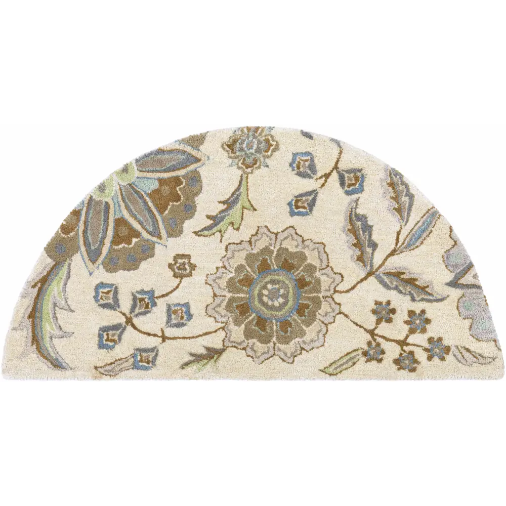 Floral Wool Area Rug - 2’ x 4’ Hearth - Boutique Rugs