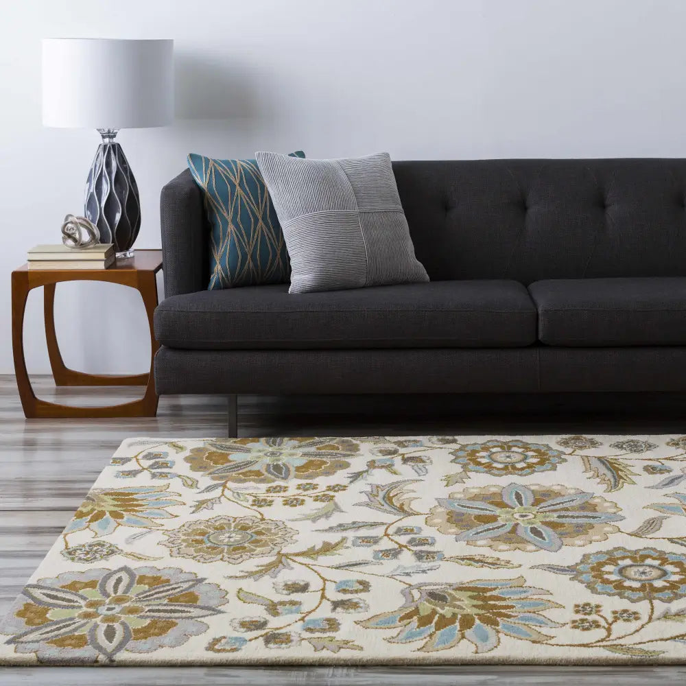 Floral Wool Area Rug - Boutique Rugs