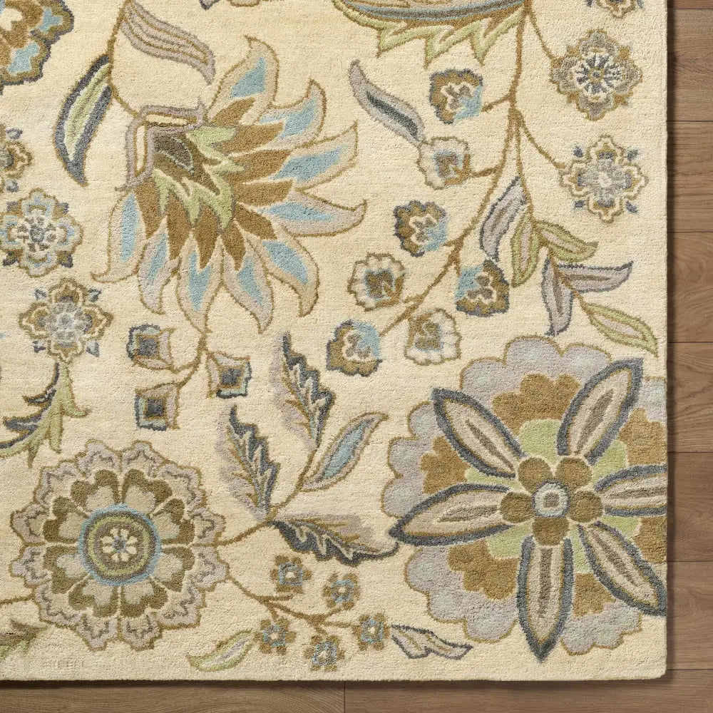 Floral Wool Area Rug - Boutique Rugs
