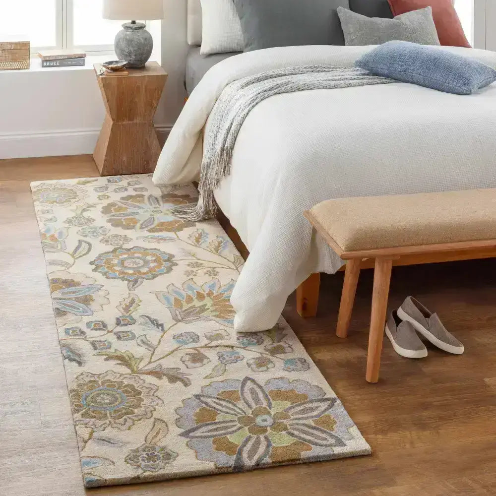 Floral Wool Area Rug - Boutique Rugs