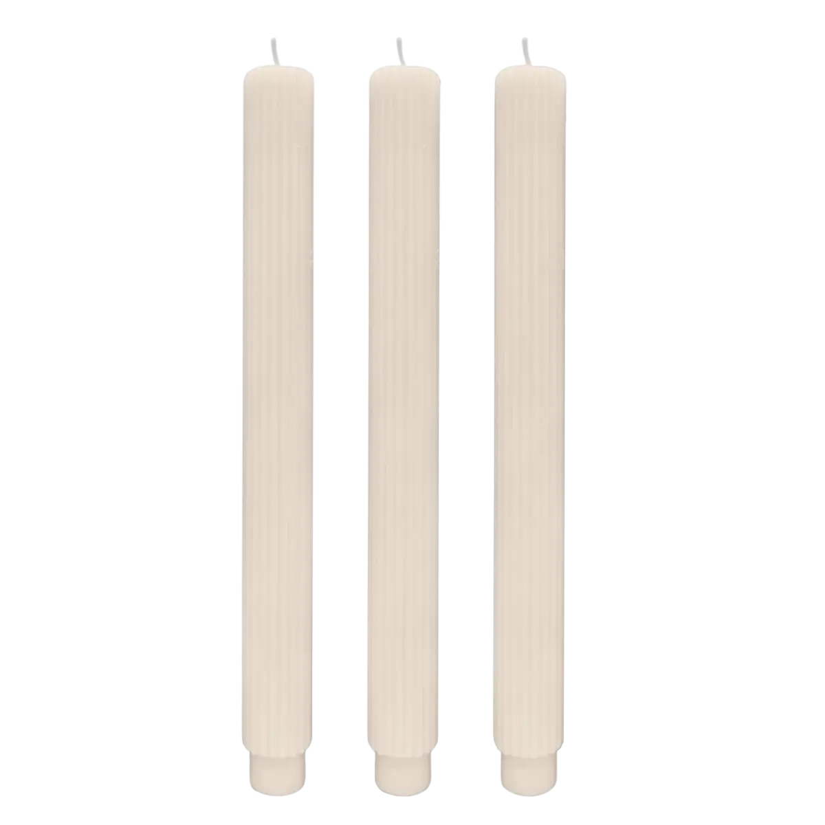 Fluted Taper Candles - Set of 3 - Sweet Water Decor