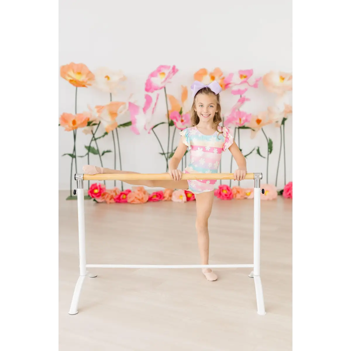 Flutter Sleeve Leotard - Daisy Dreams - Rainbow Floral - Mila & Rose ®