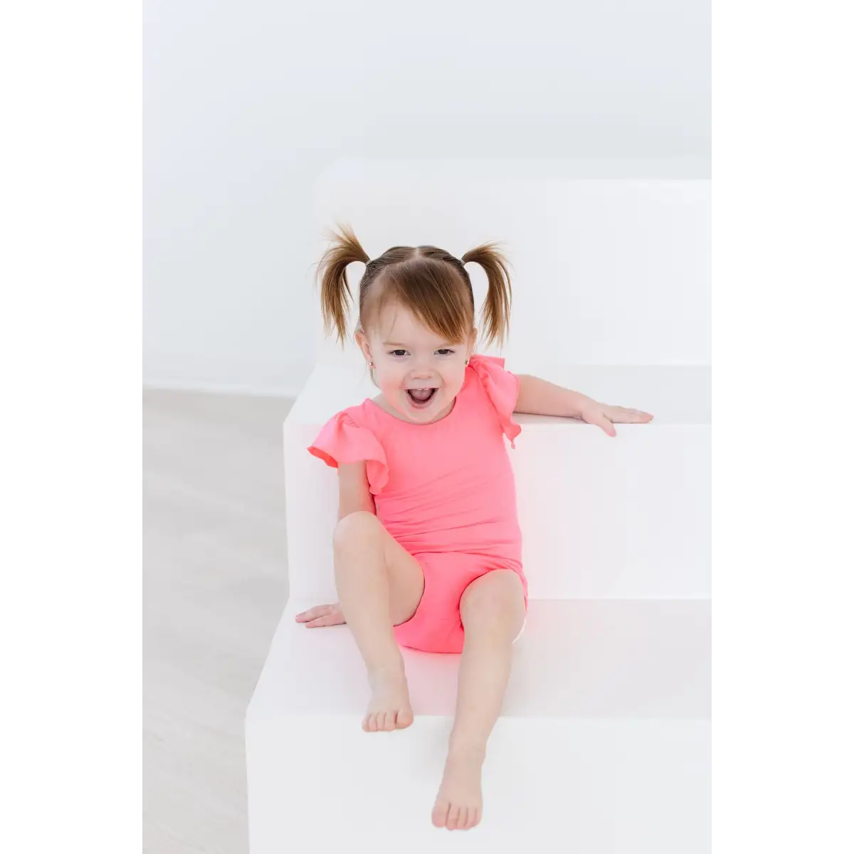 Flutter Sleeve Leotard - Neon Pink - Mila & Rose ®