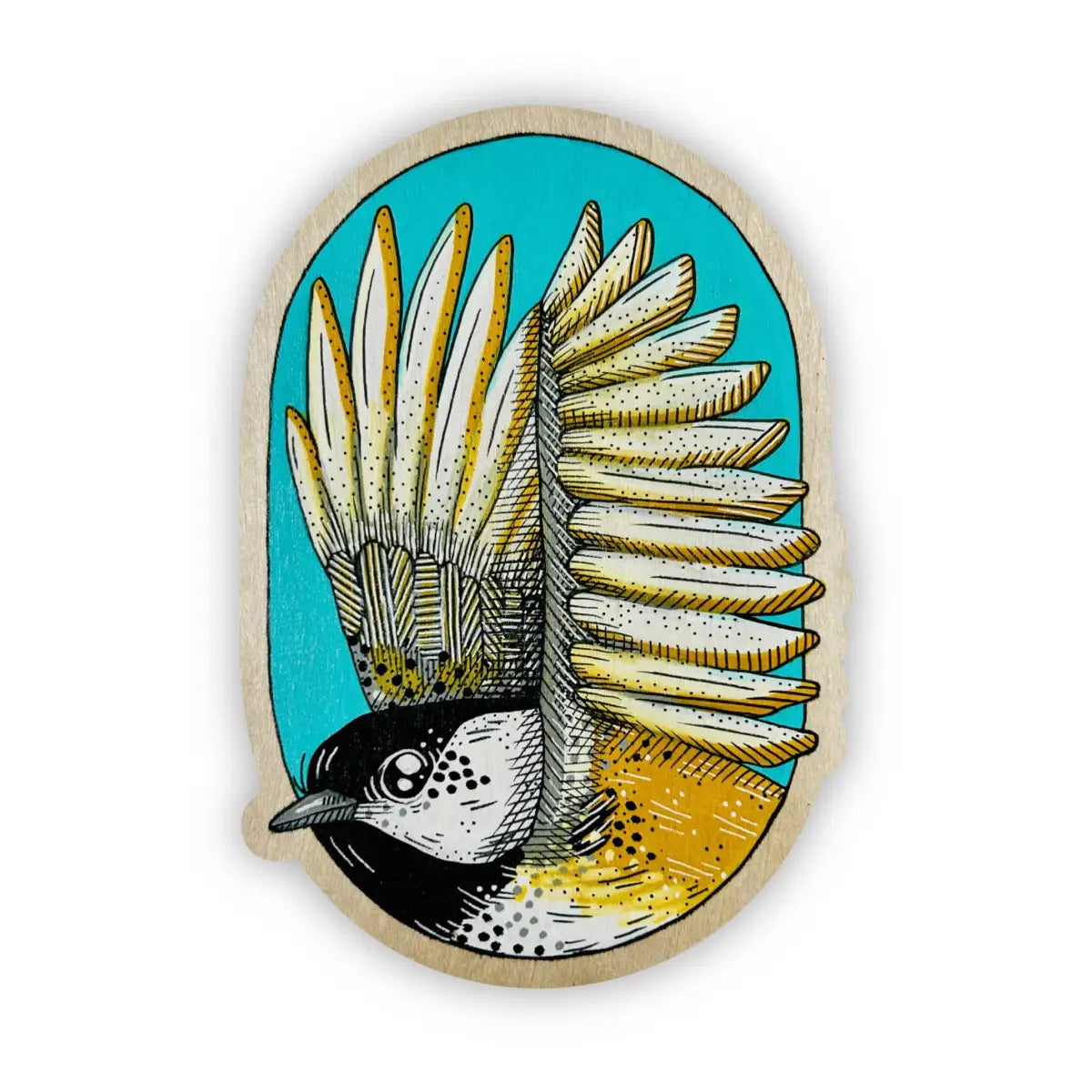 Flying Chickadee Vinyl Sticker - Dear Darlington