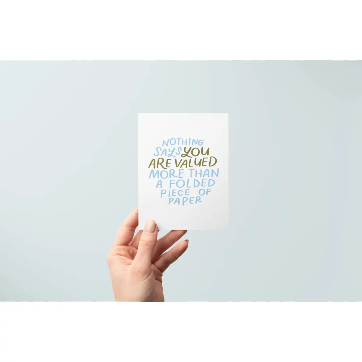 Funny Greeting Card - Folded Piece Of Paper - Just Follow Your Art