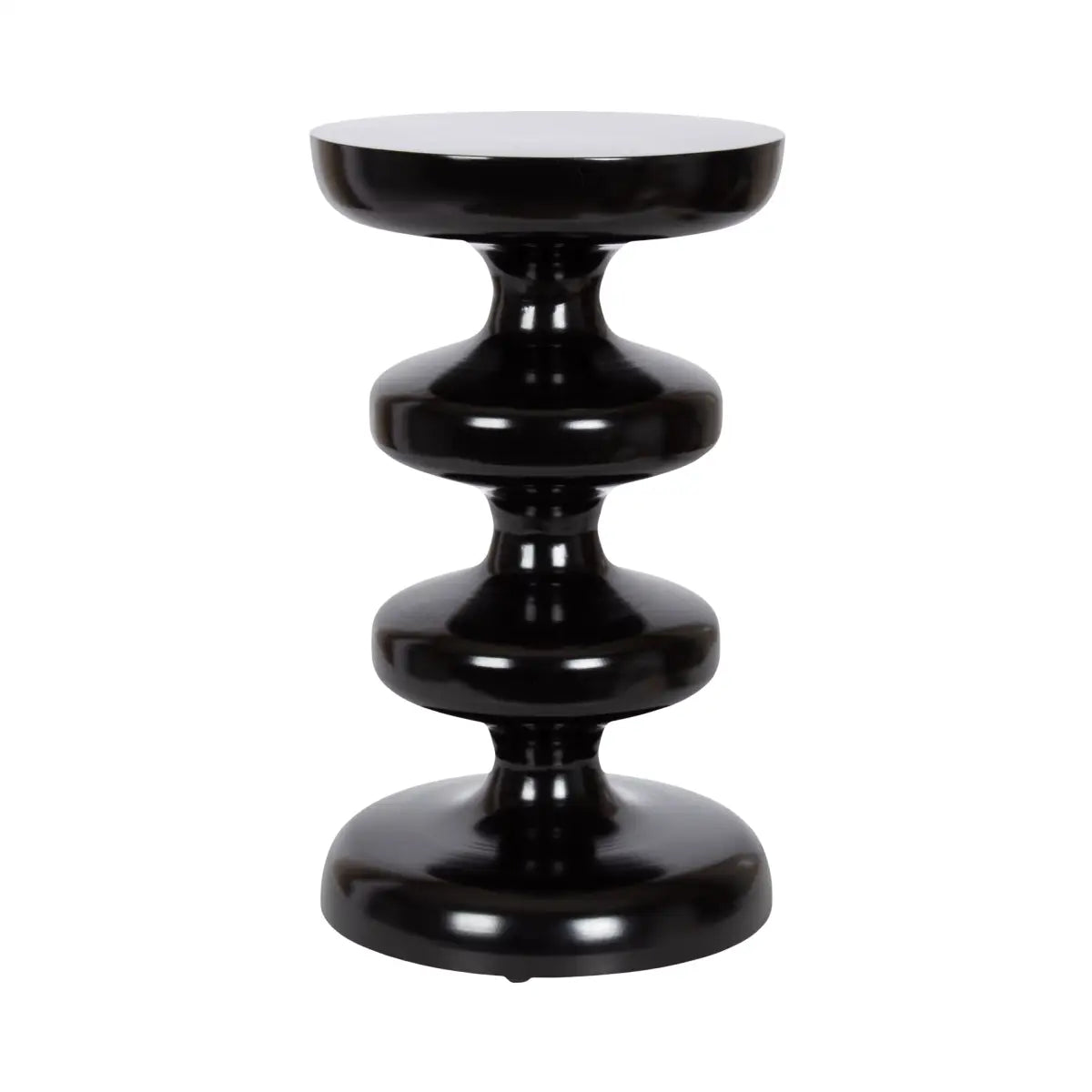 Fondi Metal Geometric Side Table - Black - kateandlaurel