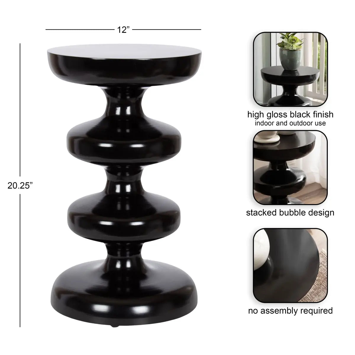 Fondi Metal Geometric Side Table - kateandlaurel