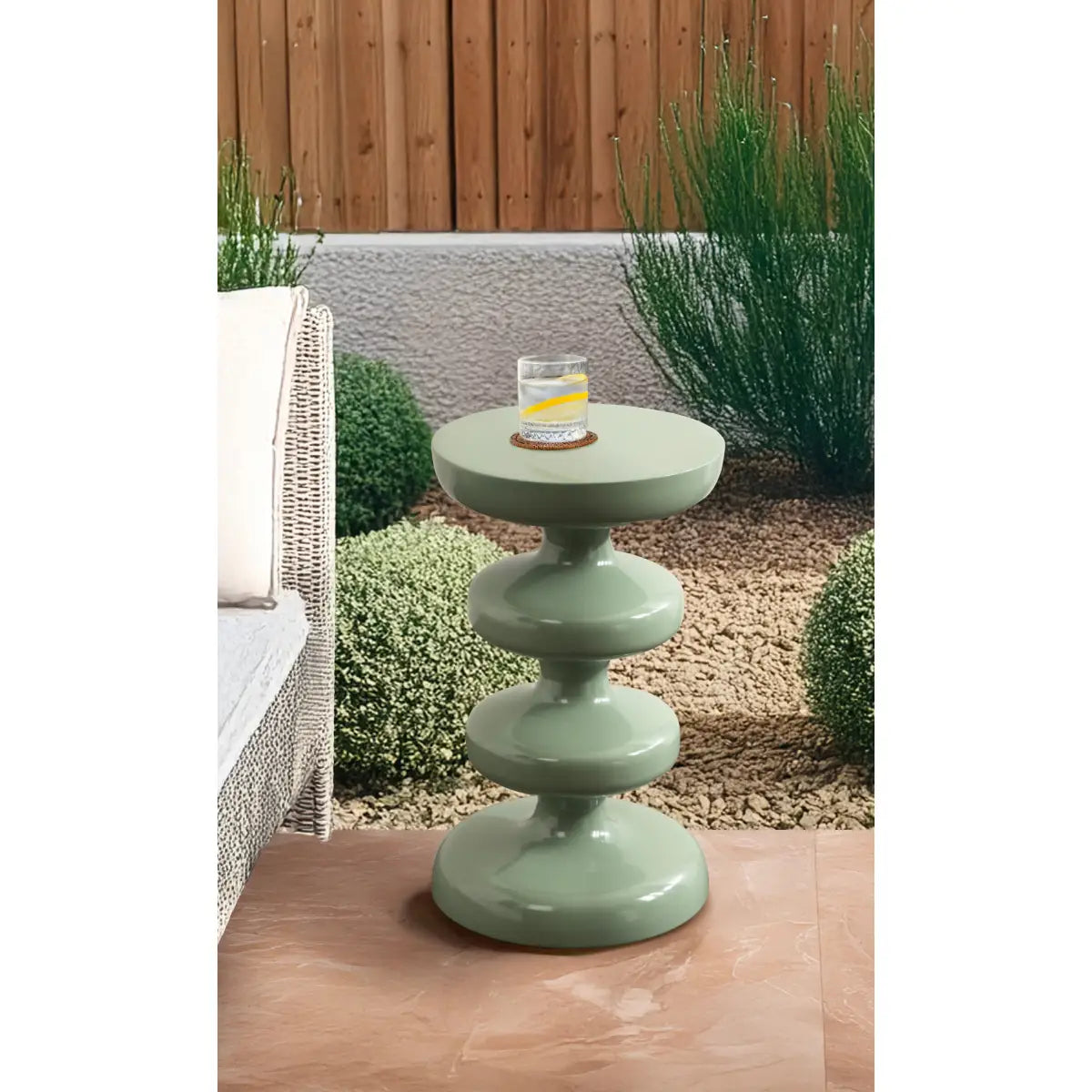 Fondi Metal Geometric Side Table - kateandlaurel