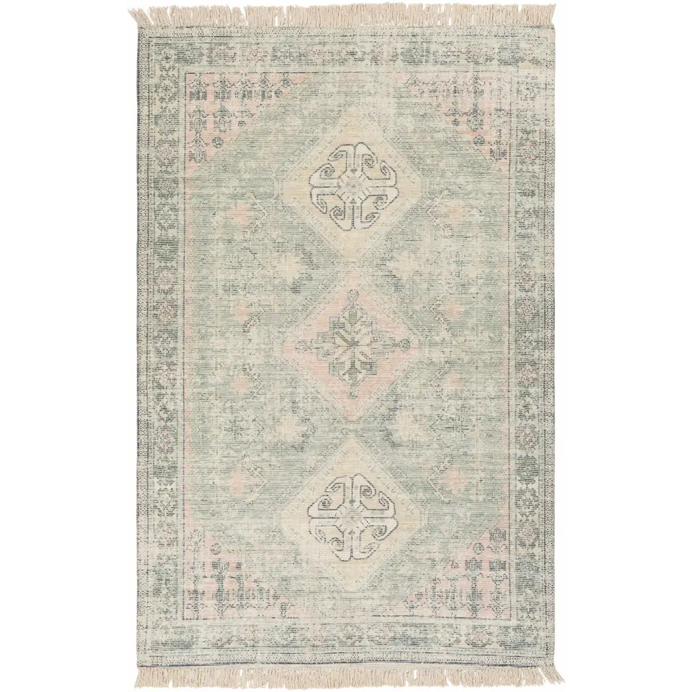 Foraker Sage Green Cotton Rug - 5’ x 7’6’’ Rectangle - Boutique Rugs