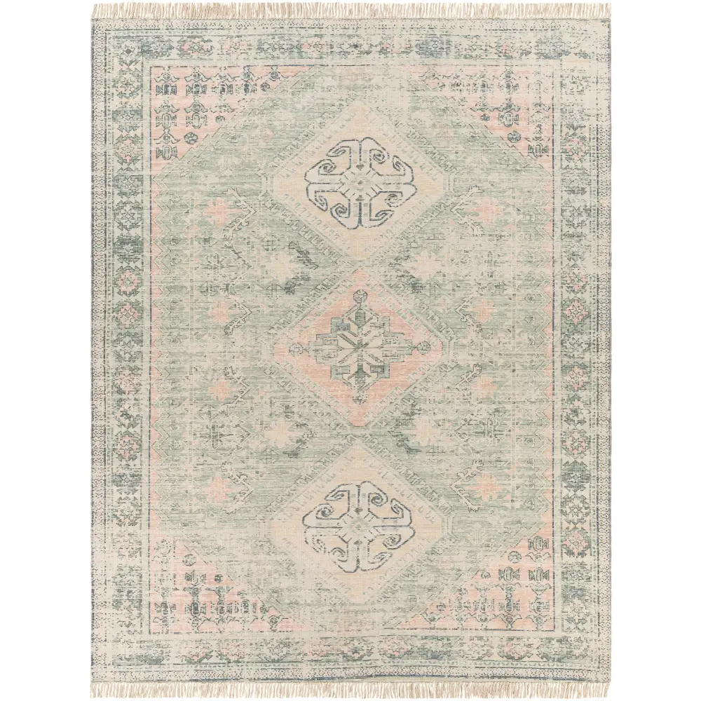 Foraker Sage Green Cotton Rug - 8’ x 10’ Rectangle - Boutique Rugs