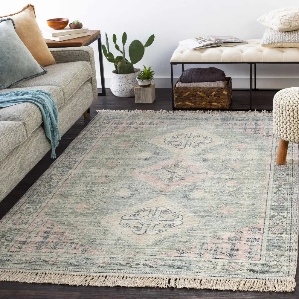 Foraker Sage Green Cotton Rug - Boutique Rugs