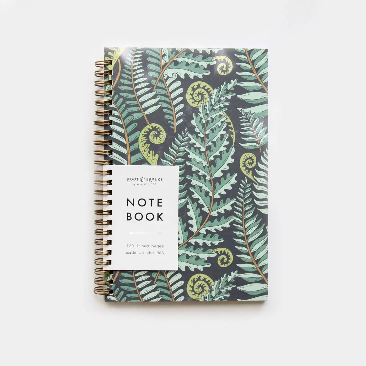 Notebook - Forest Fern - Spiral Bound - Root & Branch Paper Co.