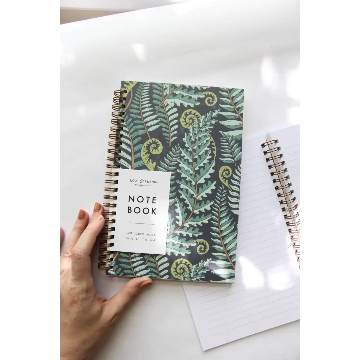Notebook - Forest Fern - Spiral Bound - Root & Branch Paper Co.