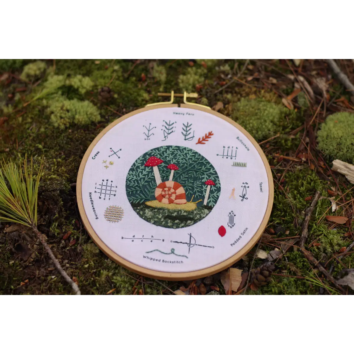 Forest Floor - Embroidery Stitch Sampler - Kiriki Press