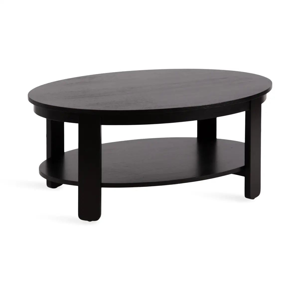 Foxford Oval Wood Coffee Table - Black - kateandlaurel