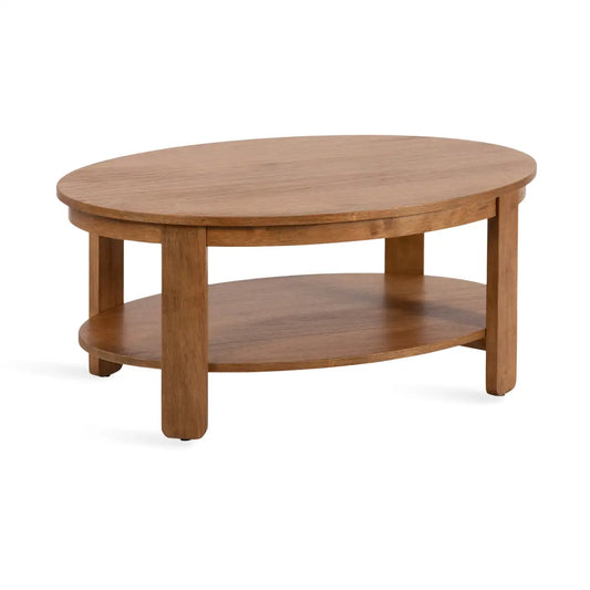 Foxford Oval Wood Coffee Table - Natural - kateandlaurel