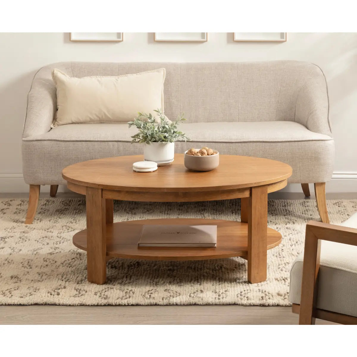 Foxford Oval Wood Coffee Table - kateandlaurel