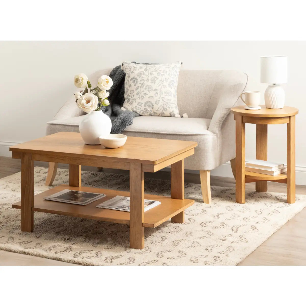 Foxford Wood Coffee Table - Rectangle - kateandlaurel