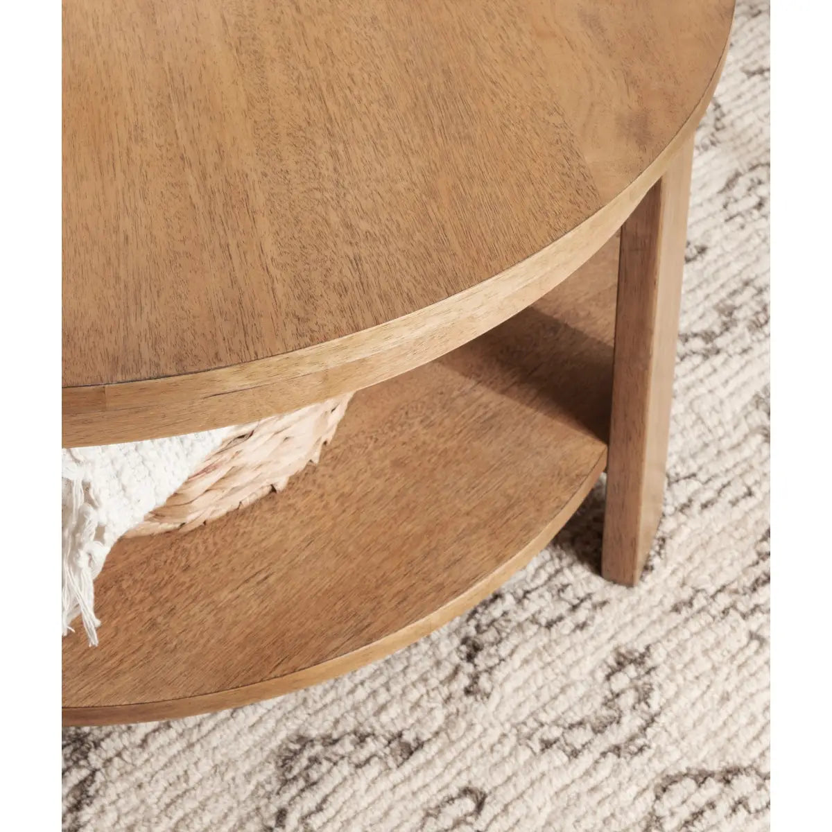 Foxford Round Wood Coffee Table - kateandlaurel