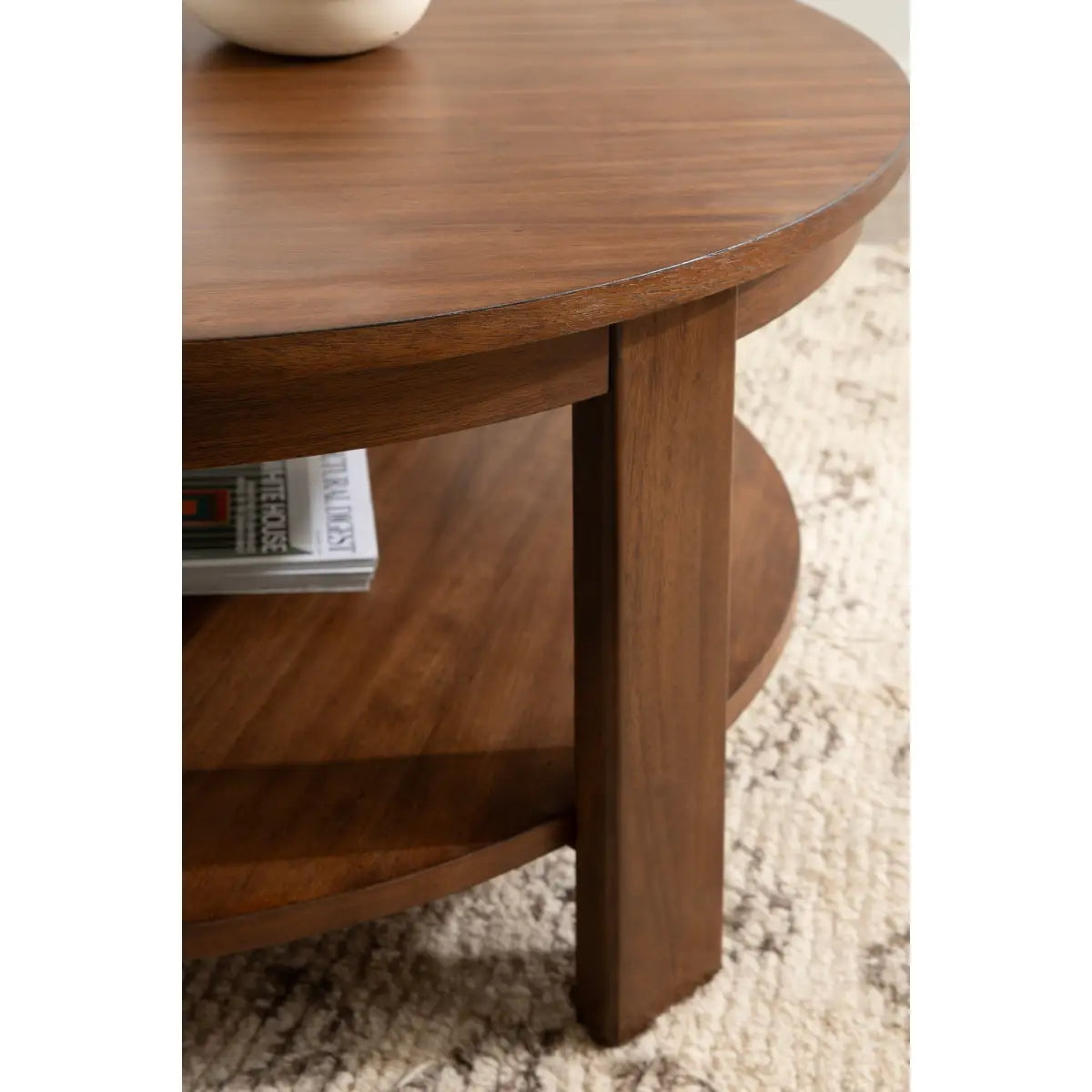 Foxford Round Wood Coffee Table - kateandlaurel