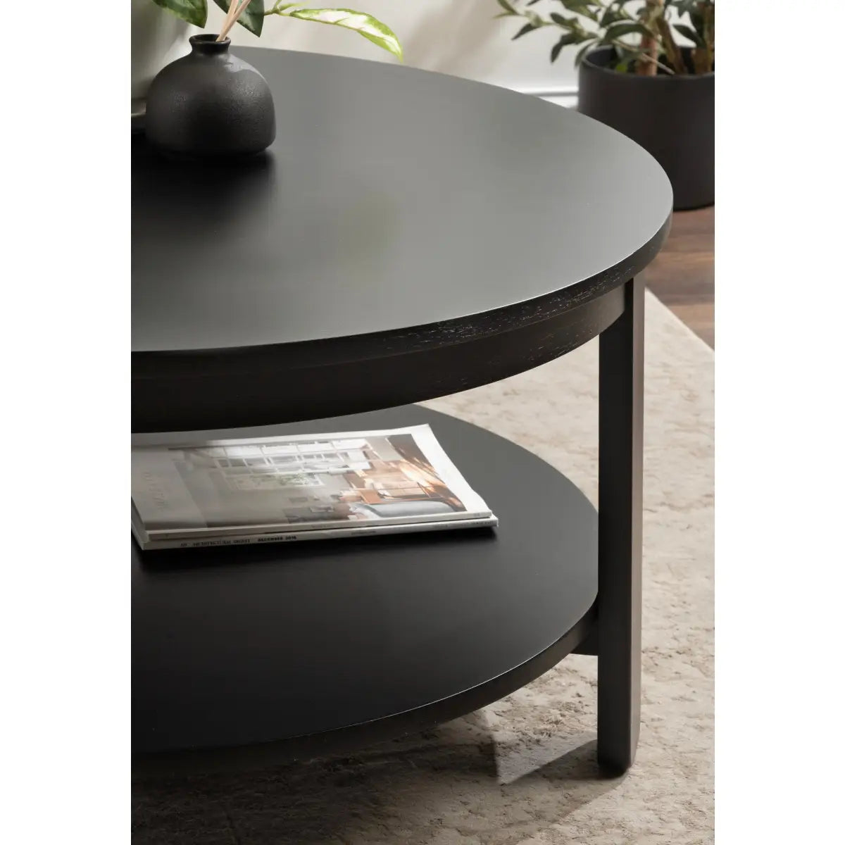 Foxford Round Wood Coffee Table - kateandlaurel