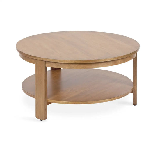Foxford Round Wood Coffee Table - kateandlaurel