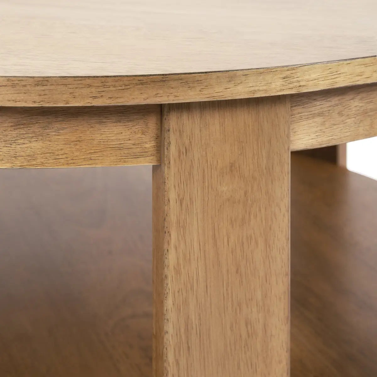 Foxford Round Wood Coffee Table - kateandlaurel