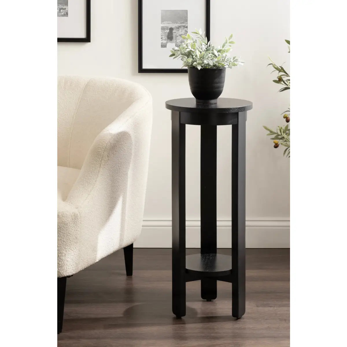 Foxford Side or End Table - Round Wood - kateandlaurel