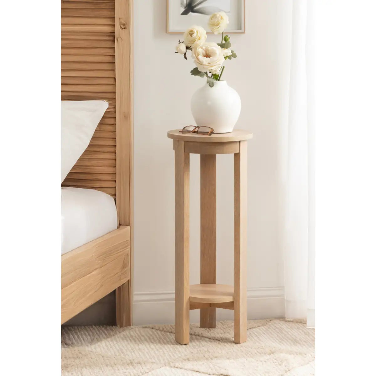 Foxford Side or End Table - Round Wood - kateandlaurel