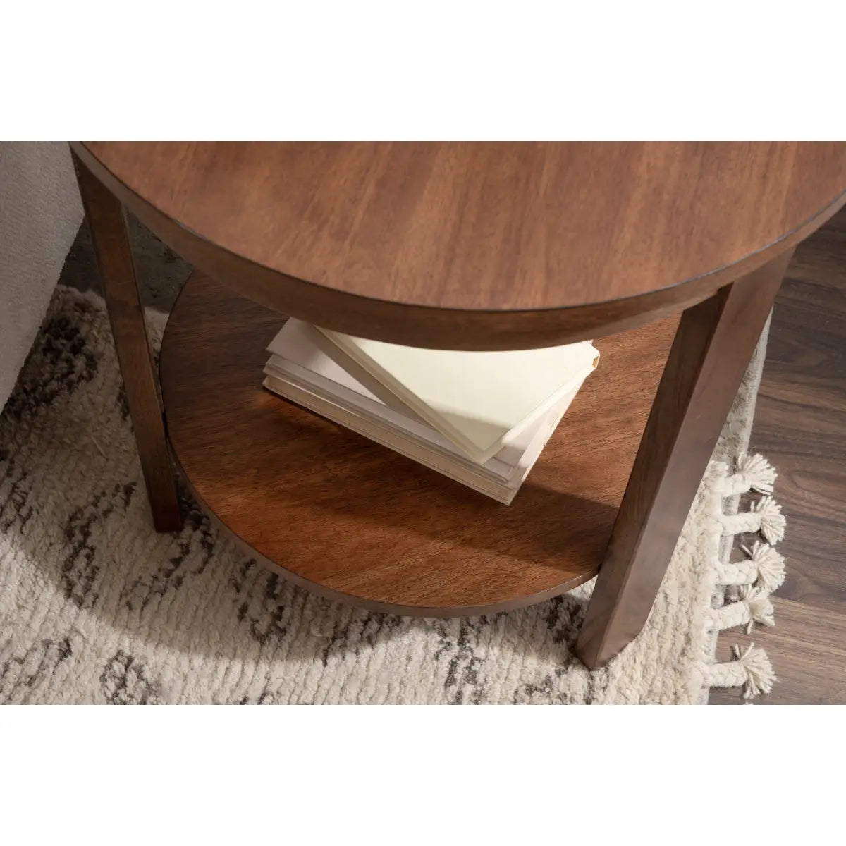 Foxford Side or End Table - Round Wood - kateandlaurel