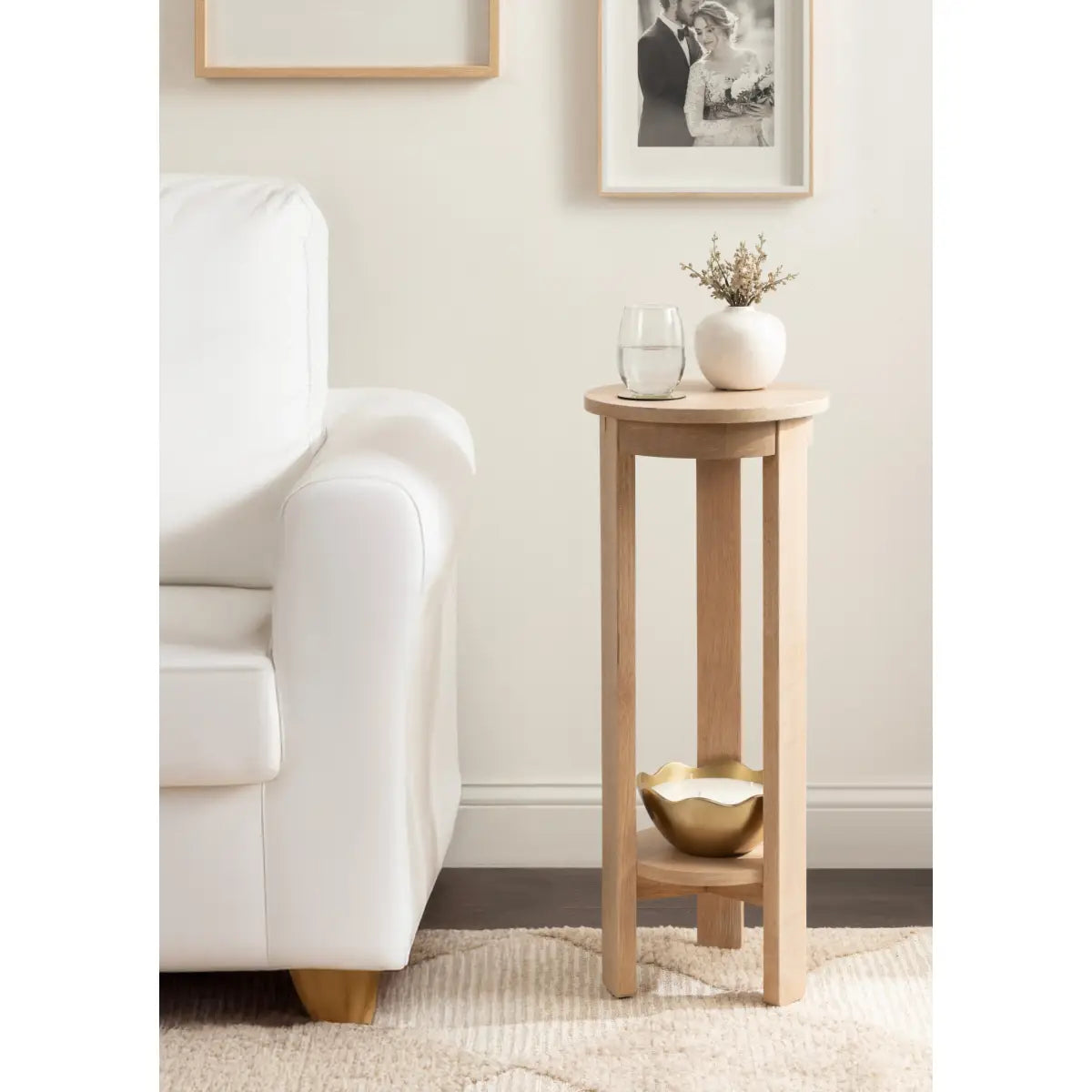 Foxford Side or End Table - Round Wood - kateandlaurel