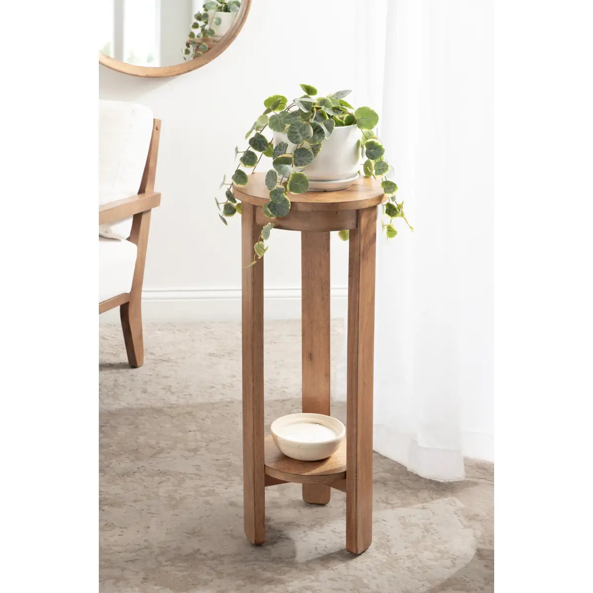 Foxford Side or End Table - Round Wood - kateandlaurel