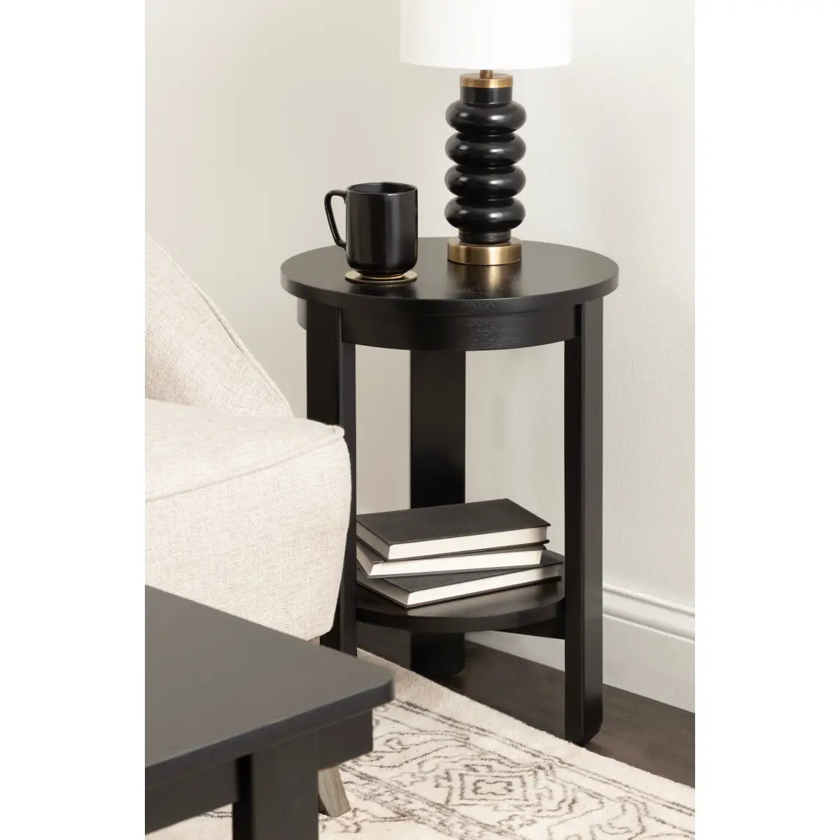 Foxford Side or End Table - Round Wood - kateandlaurel