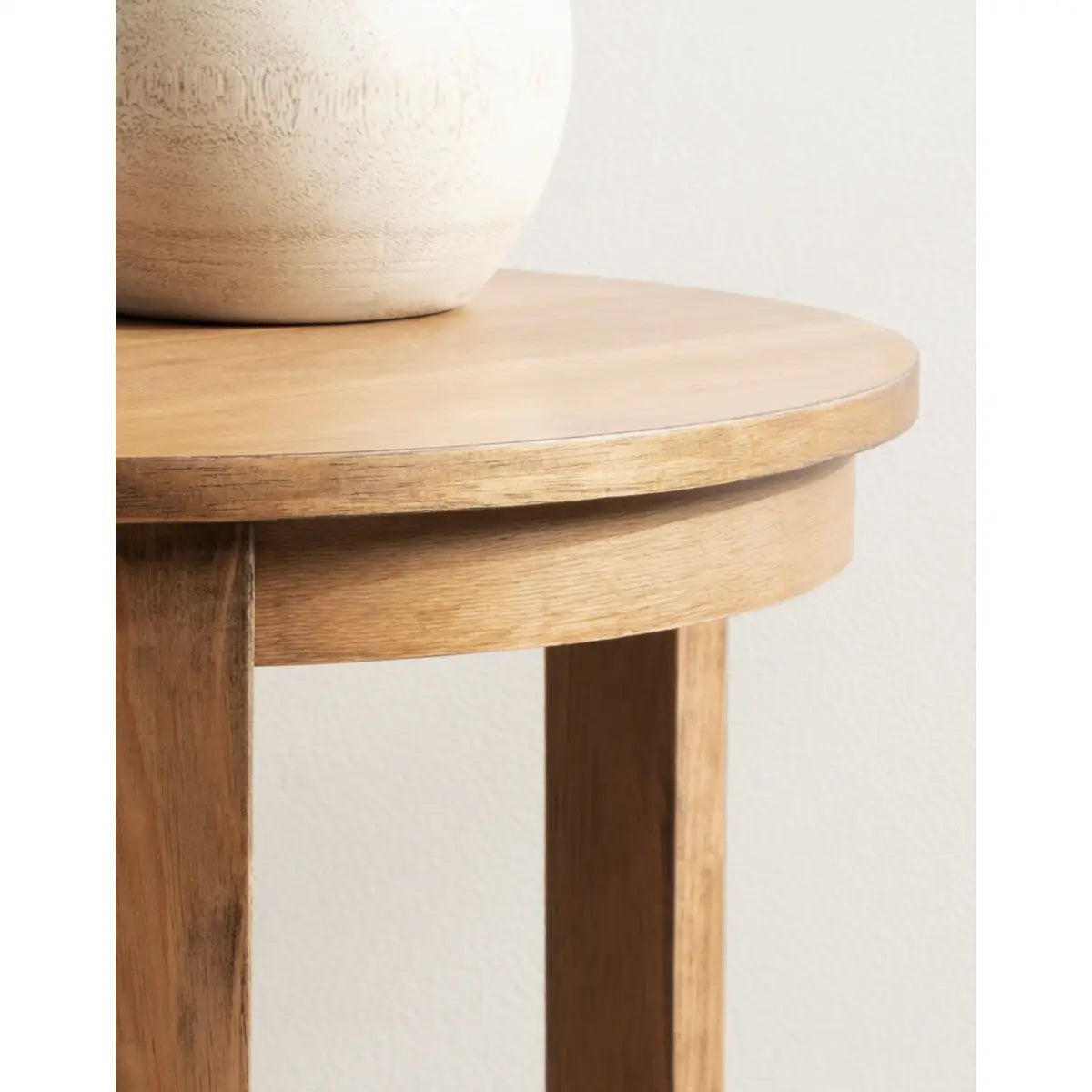Foxford Side or End Table - Round Wood - kateandlaurel