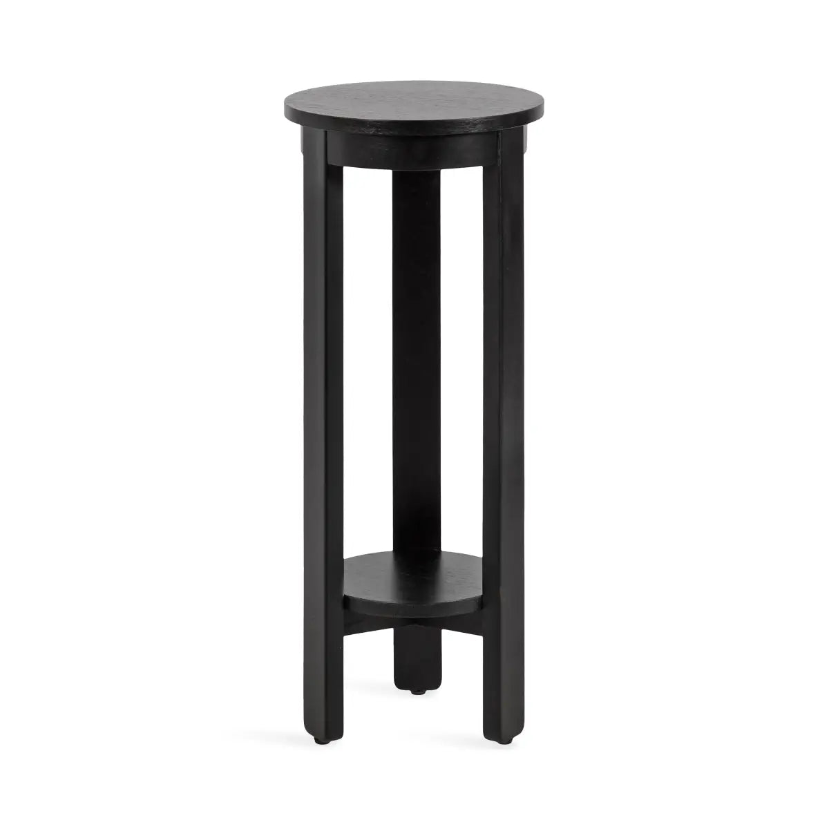 Foxford Side or End Table - Round Wood - Black / 12x12x30 - kateandlaurel