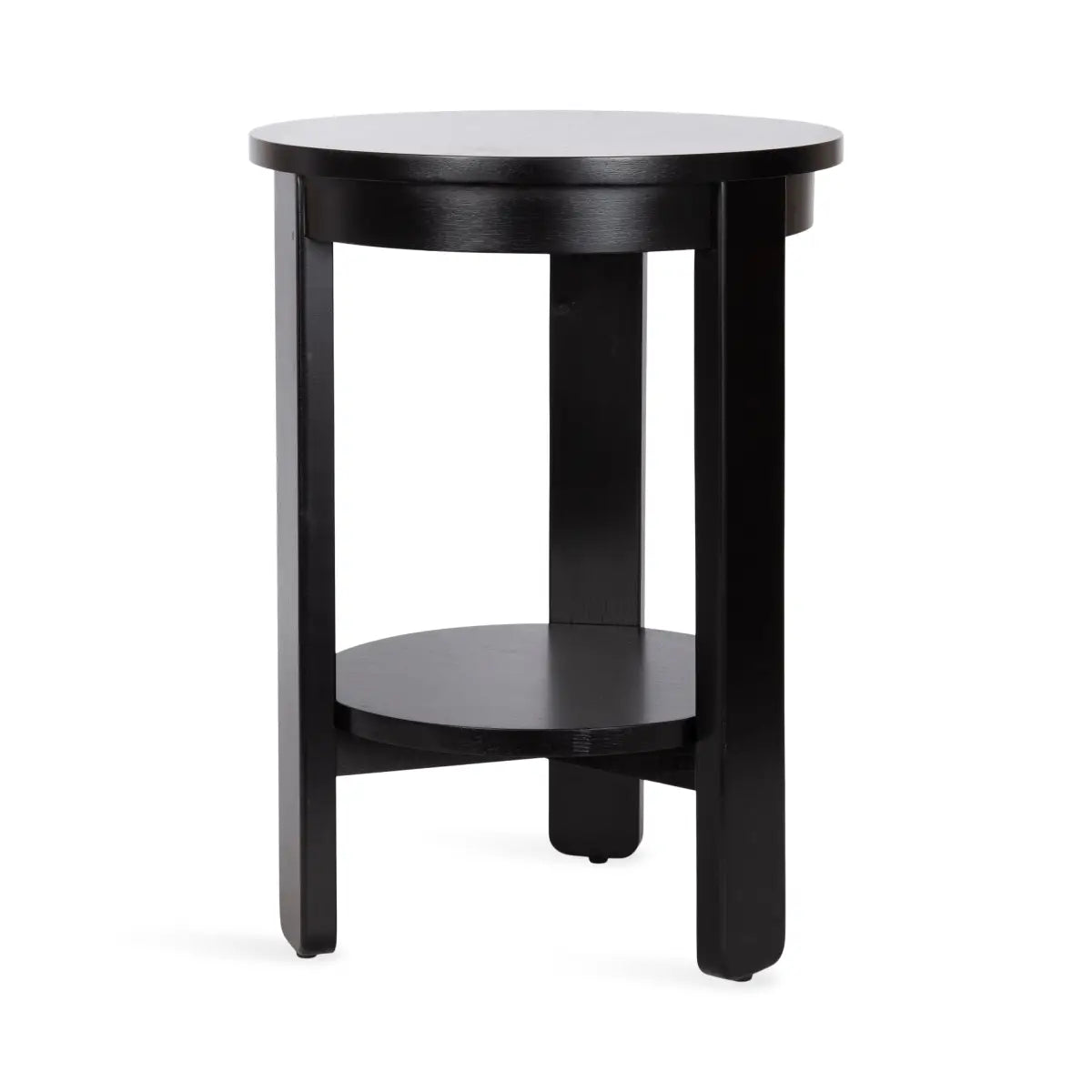 Foxford Side or End Table - Round Wood - Black / 16x16x23 - kateandlaurel