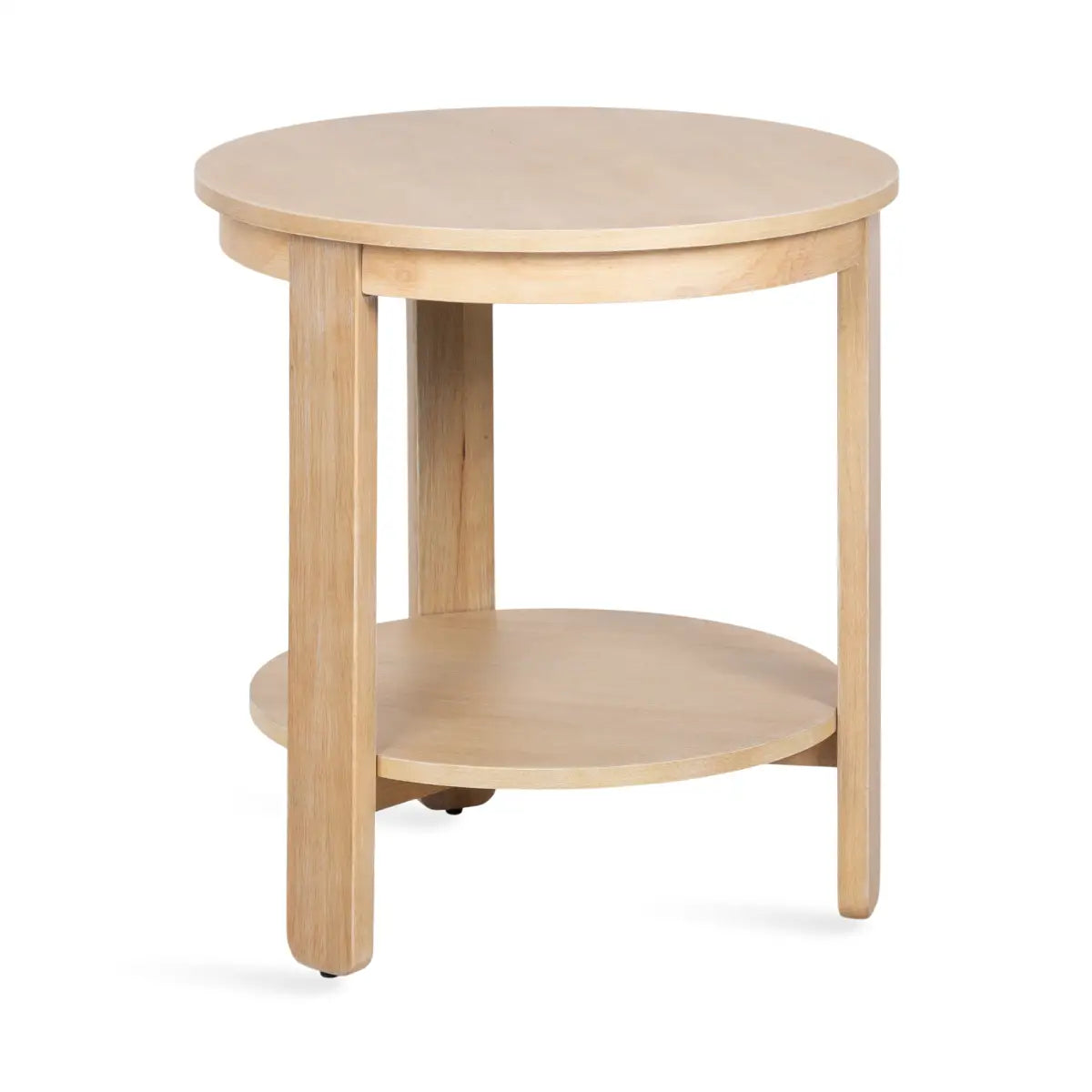 Foxford Side or End Table - Round Wood - Light Natural / 22x22x24 - kateandlaurel