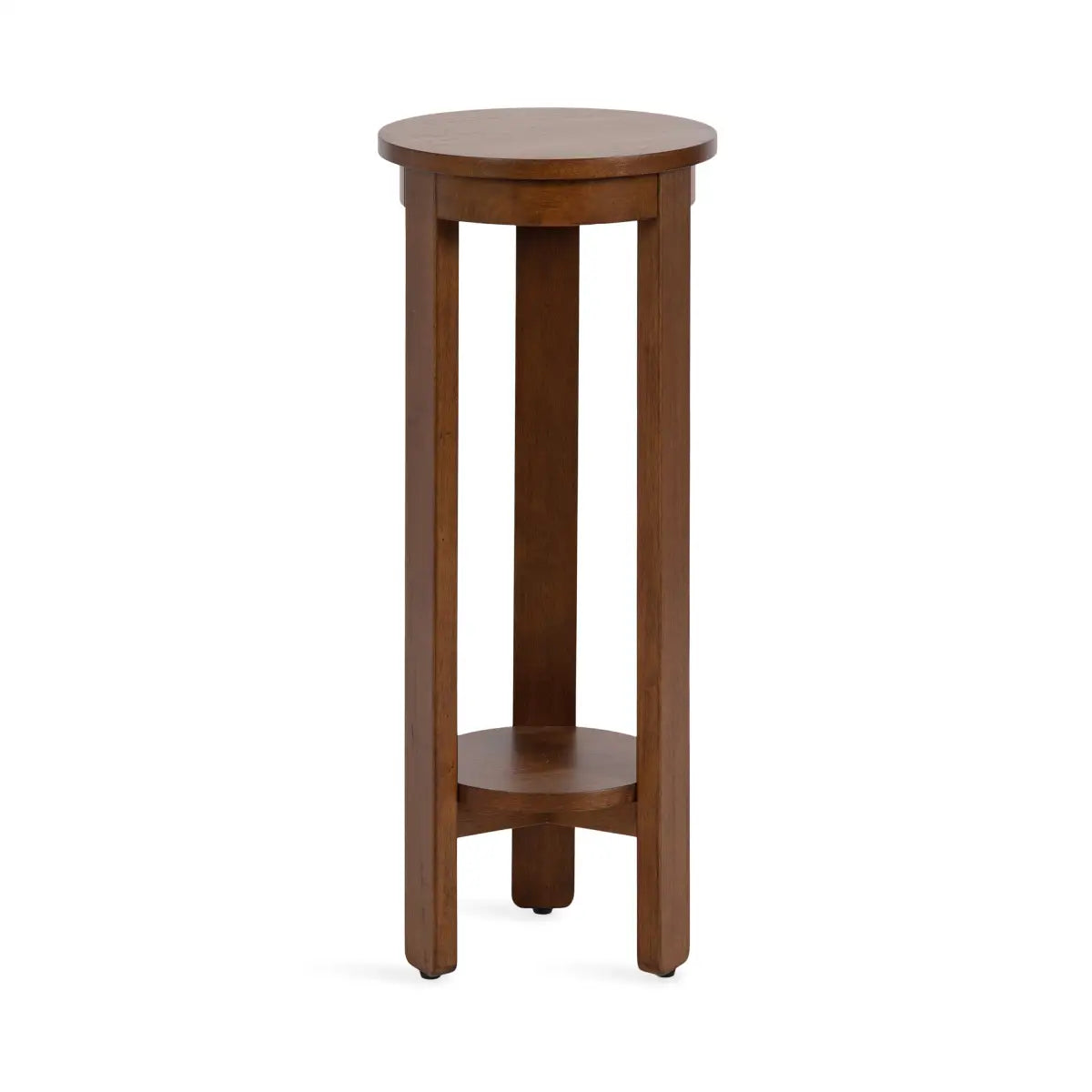 Foxford Side or End Table - Round Wood - Walnut Brown / 12x12x30 - kateandlaurel