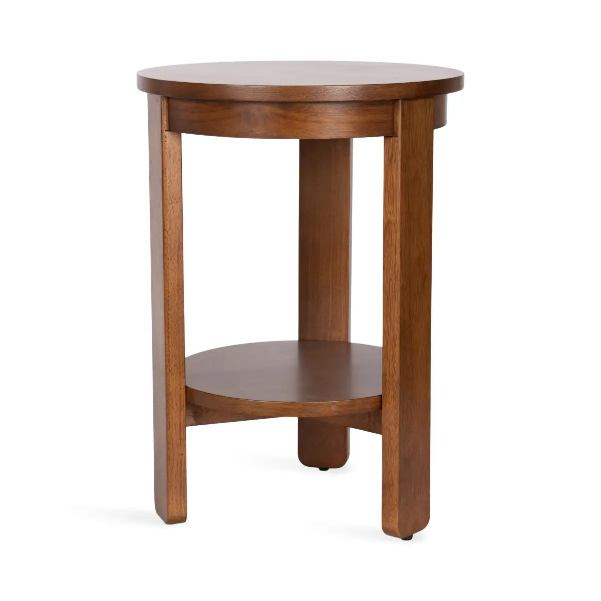 Foxford Side or End Table - Round Wood - Walnut Brown / 16x16x23 - kateandlaurel